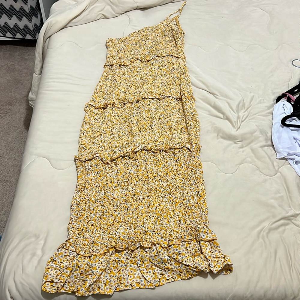 Yellow Body Con Dress